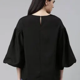 showoffff SHOWOFF Black Regular Fit Top image 5