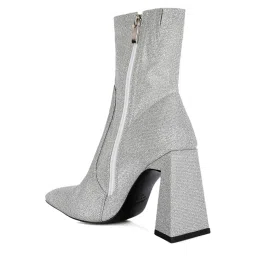 London Rag Women's Silver Casual Booties image 5