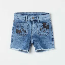 Fame Forever by Lifestyle Kids Blue Cotton Printed Shorts image 1