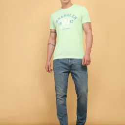 Wrangler Mint Green Regular Fit Graphic Print Crew T-Shirt image 5