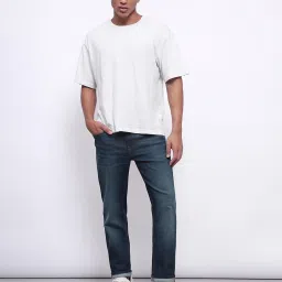 Lee Travis Dark Blue Slim Fit Lightly Washed Jeans image 5