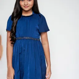 AND girl Navy Solid Dress image 5