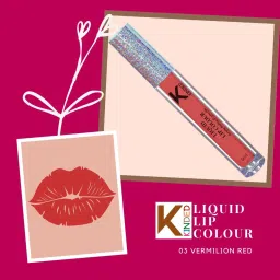 KINDED Liquid Lip Colour 03 Vermilion Red & 08 Sangria Orange Combo image 4