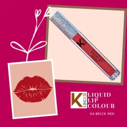 KINDED Liquid Lip Colour 04 Brick Red & 08 Sangria Orange Combo image 4