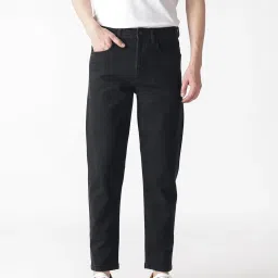 Rare Rabbit Black Comfort Fit Solid Jeans image 1