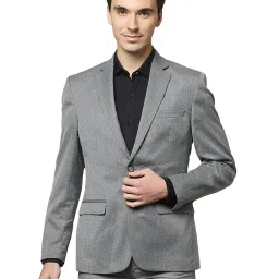 Park Avenue Grey Regular Fit Notched Lapel Blazer image 1