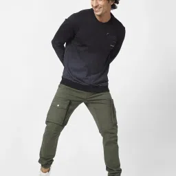 Spykar Black Slim Fit Printed Sweatshirt image 5