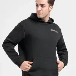 Red Tape Black Graphic Print Regular Fit Hoodie image 4