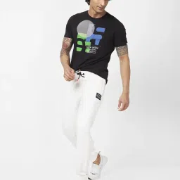 Spykar Off White Joggers Fit Joggers image 5