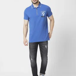 Spykar Carbon Black Cotton Regular Fit Distressed Jeans image 5