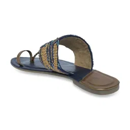 Forever Glam by Pantaloons Women's Gold Toe Ring Sandals image 5