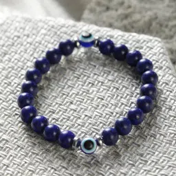 Bold by Priyaasi Blue Evil Eye Beaded Bracelet for Men image 1