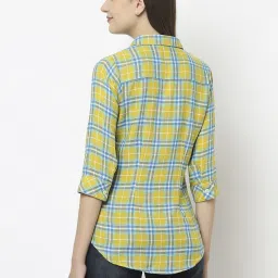 Crimsoune Club Yellow Chequered Shirt image 2