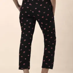 Dreamz by Pantaloons Black & Pink Cotton Printed Pyjamas - Pack Of 2 image 5