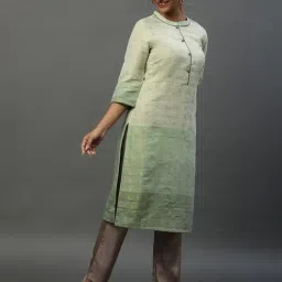 Aurelia Green Regular Fit Animal Kurta image 4