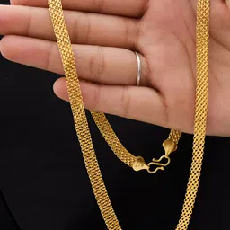 Minprice Men Brass Gold-Plated Handcrafted Chain image 5