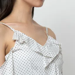 DODO & MOA White Printed Wrap Dress image 5