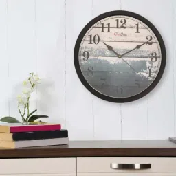 eCraftIndia Designer Round Analog Black Wall Clock-image-11