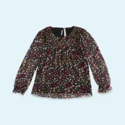 Pantaloons Junior Multicolor Cotton Floral Print Full Sleeves Top-picture-44