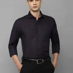 Louis Philippe Gods & Kings Navy Cotton Regular Fit Printed Shirt-picture-13
