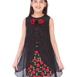 Cutecumber Kids Black & Red Printed Dress-picture-35
