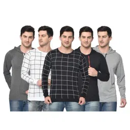 Vimal Jonney Multicolor Slim Fit T-Shirt (Pack of 5)-picture-34