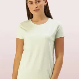 Enamor Light Green T-Shirt-image-30