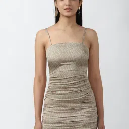 Forever 21 Light Brown Print Bodycon Dress-image-30