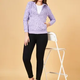 Honey by Pantaloons Purple Cotton Printed Sweatshirt image 5