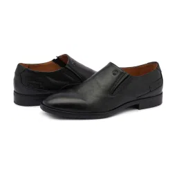 Ruosh Men's Black Formal Loafers image 5