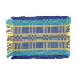 Klotthe Yellow & Green Cotton 688 GSM Rectangular Table Mats - Set of 6 image 2