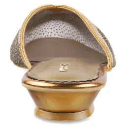 Mochi Women's Antique Gold Mule Shoes image 5