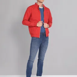 AD by Arvind Grey & Red Slim Fit Reversible Jacket image 5
