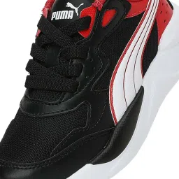 Puma Kids Scuderia Ferrari X-Ray Speed Black & White Lace Up Shoes image 5