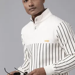 Roadster Men Striped Sweatshirt-image-55