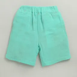 Zip Zap Zoop Boys Green Regular Fit Color Block Shorts image 1