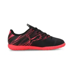 Puma Kids ATTACANTO IT Black & Pink Football Shoes image 5
