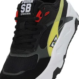 Puma Kids Trinity Spongebob Jr Black & Yellow Casual Sneakers image 5