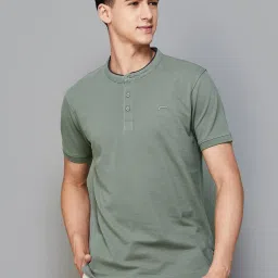 Fame Forever by Lifestyle Sage Green Regular Fit Cotton T-Shirt image 1