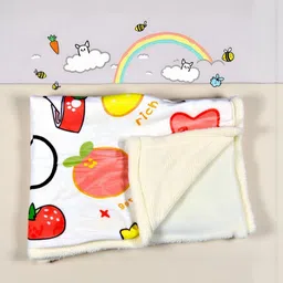 Butterthief White & Orange Cartoon Characters Mink Heavy Winter 350 GSM Blanket image 5