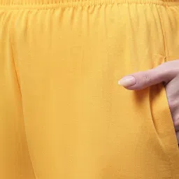 Vimal Jonney Yellow Regular Fit Mid Rise Capris image 5