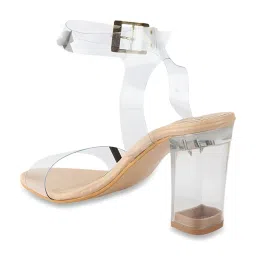 Shoetopia Women's Beige Ankle Strap Sandals image 5