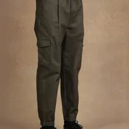 One Friday Kids Green Regular Fit Trousers image 4