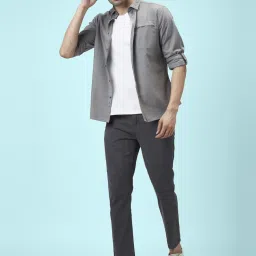 Urban Ranger by Pantaloons Grey Cotton Slim Fit Shirt image 5