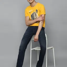 Louis Philippe Jeans Navy Cotton Slim Fit Jeans image 5