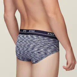 XYXX Navy & Beige Heathered Briefs - Pack of 2 image 3