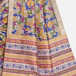 Saree Mall Multicolored Floral Print Saree With Unstitched Blouse image 5