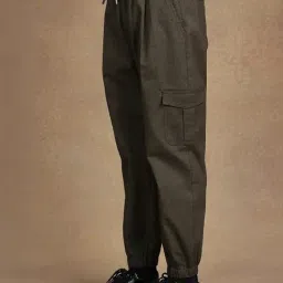 One Friday Kids Green Regular Fit Trousers image 3