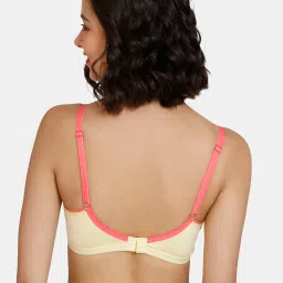 Zivame Light Yellow Wireless Non Padded T-Shirt Bra image 2