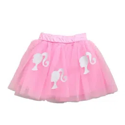 Tiny Girl Neon Pink Barbie Printed Skirt-picture-24